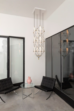 MOZAIK 4x3 - Contemporary style LED steel chandelier by DESIGNHEURE - view 3