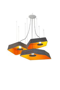 NÉNUPHAR TRIO GRAND - LED fabric pendant lamp by DESIGNHEURE - view 3