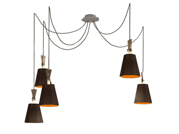 LUXIOLE 5 PETIT - Fabric pendant lamp by DESIGNHEURE - view 2