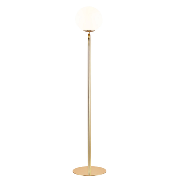SHAPES - Brass and opal glass floor lamp by DFTP - view 3