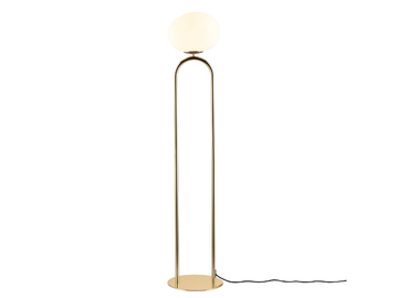 SHAPES - Brass and opal glass floor lamp by DFTP - view 2