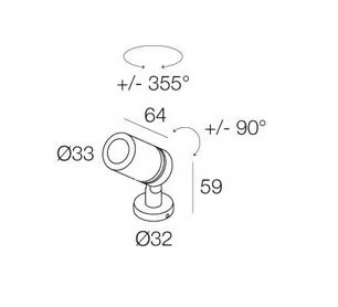MACRO IP68 - LED adjustable metal Outdoor floodlight by DGA - view 3