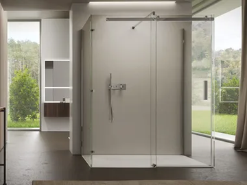 OOPS PS3L - Rectangular tempered glass shower cabin by DISENIA - view 2