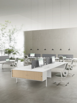 DV802 - Sectional melamine and metal office desk by DVO - view 3