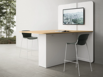 E-MEDIA - Melamine-faced chipboard office desk / meeting table by DVO - view 2