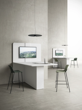 E-MEDIA - Melamine-faced chipboard office desk / meeting table by DVO - view 3