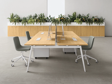 E-PLACE - Sectional melamine and metal office desk by DVO - view 2