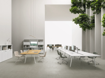 E-PLACE - Sectional melamine and metal office desk by DVO - view 3