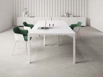 ENNA - Rectangular plate and melamine meeting table by DVO - view 2