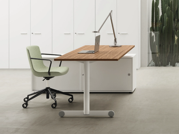 OSLO - Sectional melamine office desk with shelves by DVO - view 2