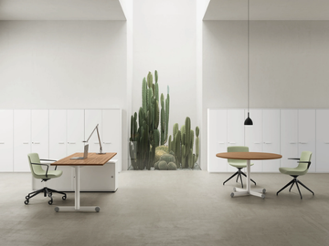 OSLO - Sectional melamine office desk with shelves by DVO - view 3