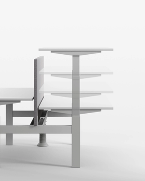 TOLEDO - Height-adjustable rectangular melamine office desk by DVO - view 3