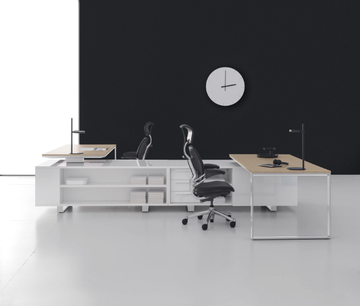PLANETA - Sectional melamine and metal office desk by DVO - view 3