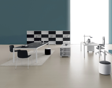 RYM - Sectional extruded aluminium and melamine office desk by DVO - view 3