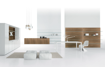 BOISERIE - Freestanding sectional wood and glass storage wall by DVO - view 3
