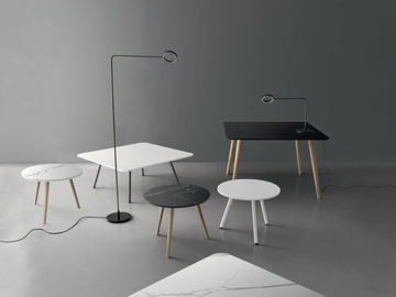 Square coffee table - Melamine and metal high side table by DVO - view 3