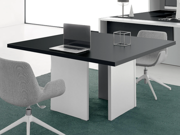 OXFORD - Square melamine meeting table with cable management by DVO - view 2