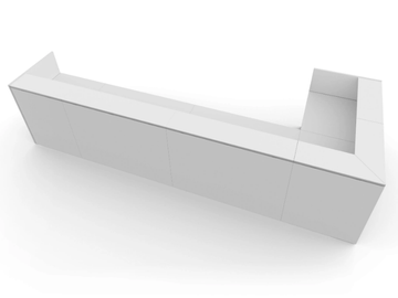 QUBO - Modular steel and melamine reception desk by DVO - view 2