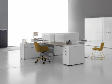 RIO - Sectional melamine office workstation with shelves by DVO - view 3