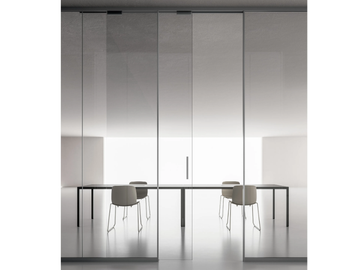 SINGLE GLASS - Sliding vertical glass and aluminium movable wall by DVO - view 2