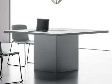 SPECIAL TABLE - Modular square melamine meeting table with cable management by DVO - view 2