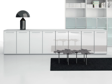 UNIVERSAL STORAGES - Low modular melamine office storage unit by DVO - view 2