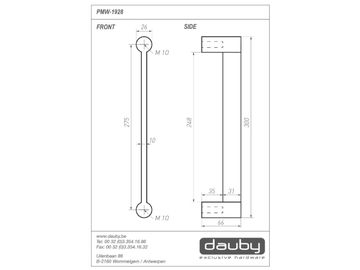 PURE 15787 - Pull handle by Dauby - view 3