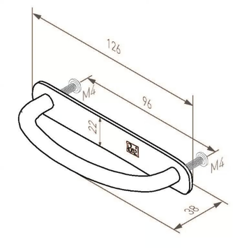 PURE 16414 - Bronze furniture handle by Dauby - view 3