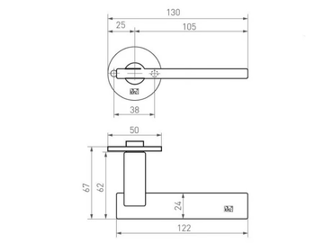 PURE 16867 - Iron door handle by Dauby - view 3