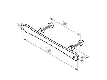 PURE 9398 - Iron pull handle by Dauby - view 3