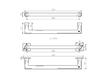 PURE 9931 - Metal pull handle by Dauby - view 3