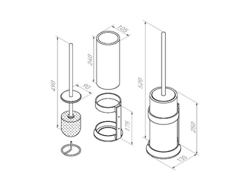 PURE PLUS 15355 - Toilet brush by Dauby - view 3