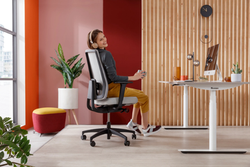 INDEED OPERATOR - Swivel height-adjustable fabric office chair by Dauphin - view 3