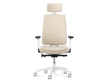 INDEED WHITE - Swivel height-adjustable office chair with 5-Spoke base by Dauphin - view 2