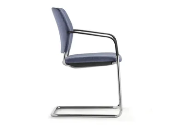 CAY - Cantilever chair, stackable, with armrests by Dauphin - view 2
