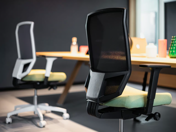 @JUST EVO AJ 5776 - Mesh swivel office chair with high mesh backrest by Dauphin - view 3