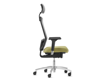 @JUST EVO AJ 5786 - Mesh swivel chair with high mesh backrest and neckrest by Dauphin - view 2