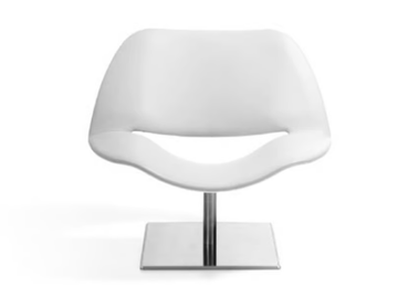 MEDIUM LIPS - Swivel with 4-spoke base easy chair by Dema - view 2