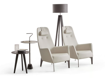 VALENTINA - Leather armchair high-back by Dema - view 3