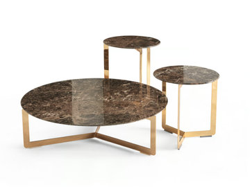 MALIBÙ - Round marble coffee table by Dema - view 2