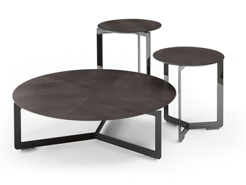 MALIBÙ - Round multi-layer wood coffee table by Dema - view 2