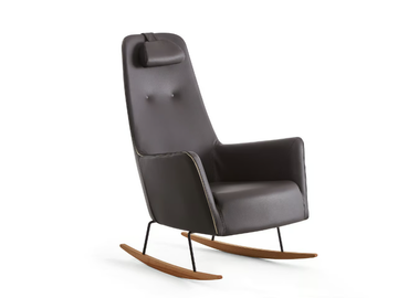 VALENTINA - Rocking armchair with armrests by Dema - view 2