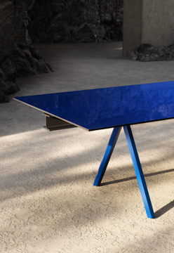 HEB - Rectangular crystal and steel table by Desalto - view 3