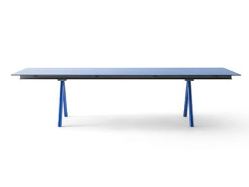 HEB - Rectangular crystal and steel table by Desalto - view 2