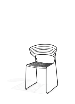 KOKI WIRE - Stackable sled base steel chair by Desalto - view 3
