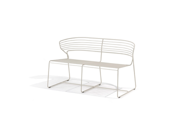KOKI WIRE - 2 seater sled base steel garden sofa by Desalto - view 3