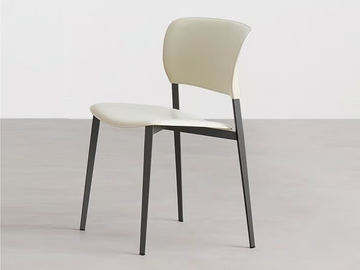 PLY - Upholstered open back tanned leather chair by Desalto - view 2