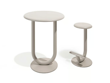 STRONG BAR - Round steel high table by Desalto - view 3