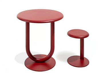 STRONG - Low trestle-based steel stool by Desalto - view 3