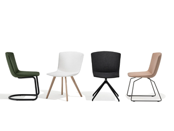 CALUM HOME - Cantilever upholstered fabric chair by Desalto - view 3